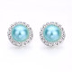 10 styles 1pcs 20MM Pearl design Rhinestone  Metal snap buttons