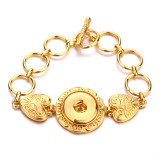 3 styles 1 buttons love PlatingColorful golden silver snap bracelet fit snaps jewelry