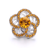5 styles 20MM Flowers design Rhinestone  Metal snap buttons