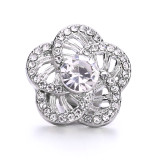 5 styles 20MM Flowers design Rhinestone  Metal snap buttons