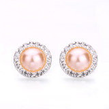 10 styles 1pcs 20MM Pearl design Rhinestone  Metal snap buttons