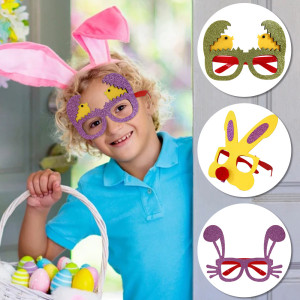 11 styles Easter glasses egg bunny egg glasses frame dress up children's party decoration glasses
