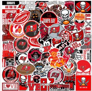 50pcs team Tampa Bay Buccaneers waterproof detachable stickers