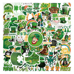 50pcs St. Patrick's Da graffiti stickers decorative suitcase notebook waterproof detachable stickers