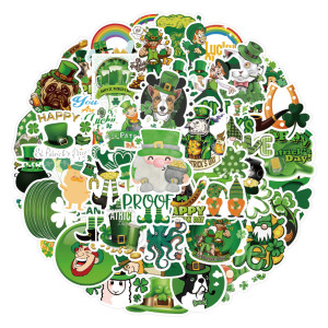 50pcs St. Patrick's Da graffiti stickers decorative suitcase notebook waterproof detachable stickers