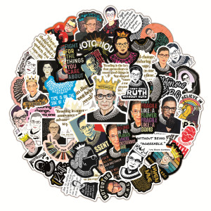 50pcs Justice Ginsberg graffiti stickers decorative suitcase notebook waterproof detachable stickers