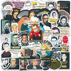 50pcs Justice Ginsberg graffiti stickers decorative suitcase notebook waterproof detachable stickers