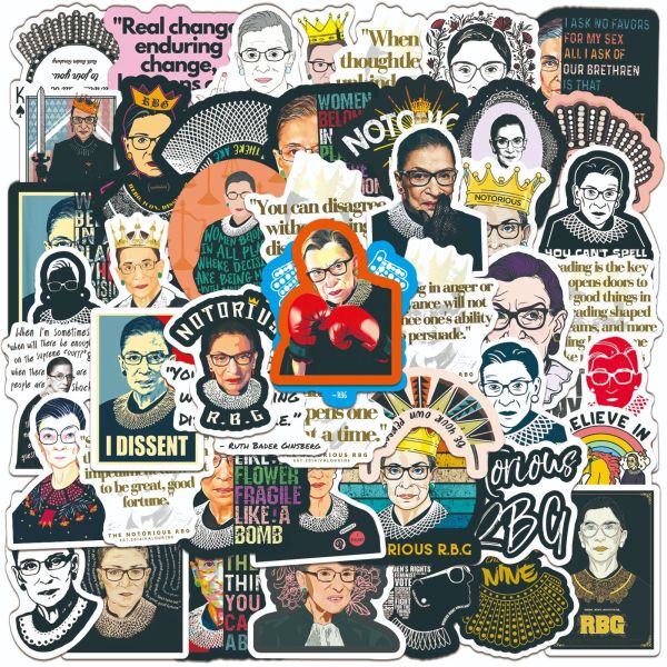 50pcs Justice Ginsberg graffiti stickers decorative suitcase notebook waterproof detachable stickers