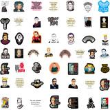 50pcs Justice Ginsberg graffiti stickers decorative suitcase notebook waterproof detachable stickers