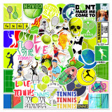 50pcs tennis graffiti stickers decorative suitcase notebook waterproof detachable stickers