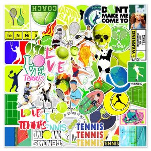 50pcs tennis graffiti stickers decorative suitcase notebook waterproof detachable stickers