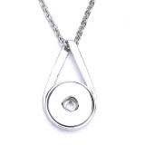 3 styles  Necklace 80CM chain Rose gold silver metal  fit 20MM chunks snap button jewelry