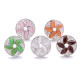 20MM Flowers design Rhinestone  Metal snap buttons