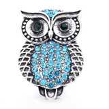 20MM owl design Rhinestone  Metal snap buttons