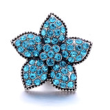 20MM Flowers design Rhinestone  Metal snap buttons