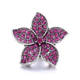 20MM Flowers design Rhinestone  Metal snap buttons