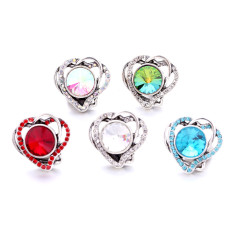 love 20MM  design Rhinestone  Metal snap buttons