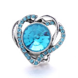 love 20MM  design Rhinestone  Metal snap buttons
