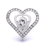 love 20MM  design Rhinestone  Metal snap buttons