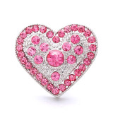 love 20MM  design Rhinestone  Metal snap buttons
