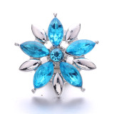 20MM Flowers design Rhinestone  Metal snap buttons