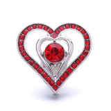 love 20MM  design Rhinestone  Metal snap buttons
