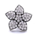 20MM Flowers design Rhinestone  Metal snap buttons