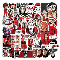 50pcs classic movie graffiti stickers decorative suitcase notebook waterproof detachable stickers
