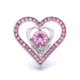 love 20MM  design Rhinestone  Metal snap buttons