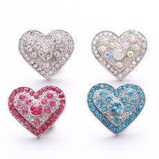 love 20MM  design Rhinestone  Metal snap buttons