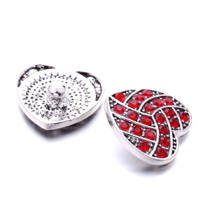 love 20MM  design Rhinestone  Metal snap buttons