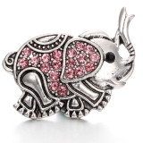 20MM  Elephant design Rhinestone  Metal snap buttons