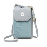 Ladies mobile phone bag vertical zipper wallet snake print all-match diagonal shoulder bag fit 18mm snap button jewelry