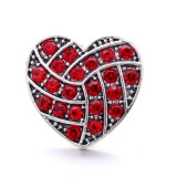 love 20MM  design Rhinestone  Metal snap buttons