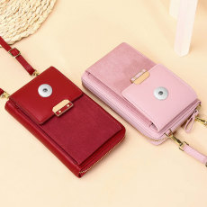 Female bag mobile phone bag trendy simple ladies shoulder bag messenger bag lock small square bag fit 18mm snap button jewelry
