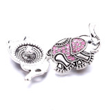 20MM  Elephant design Rhinestone  Metal snap buttons