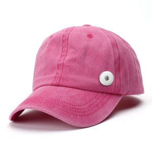 Peaked cap female truck driver washed couple do old baseball cap men's denim light plate curved brim hat fit 18mm snap button jewelry