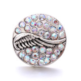 20MM wing design Rhinestone  Metal snap buttons