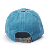 Peaked cap female truck driver washed couple do old baseball cap men's denim light plate curved brim hat fit 18mm snap button jewelry
