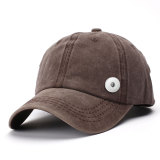 Peaked cap female truck driver washed couple do old baseball cap men's denim light plate curved brim hat fit 18mm snap button jewelry