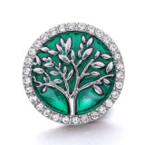 20MM life Tree design Rhinestone  Metal snap buttons