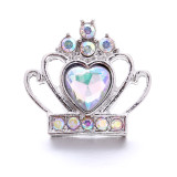 love 20MM  design Rhinestone  Metal snap buttons