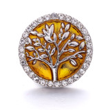 20MM life Tree design Rhinestone  Metal snap buttons