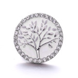 20MM life Tree design Rhinestone  Metal snap buttons