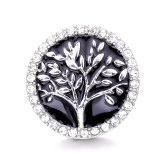 20MM life Tree design Rhinestone  Metal snap buttons