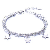 love  life Tree Bell Double Layer Stainless Steel Bracelet for Men and Women Couples Jewelry