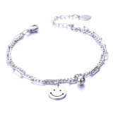 love  life Tree Bell Double Layer Stainless Steel Bracelet for Men and Women Couples Jewelry