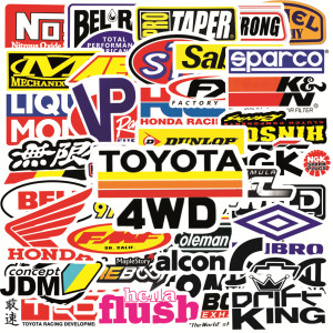 50pcs modified car motorcycle graffiti stickers decorative suitcase notebook waterproof detachable stickers