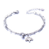 love  life Tree Bell Double Layer Stainless Steel Bracelet for Men and Women Couples Jewelry