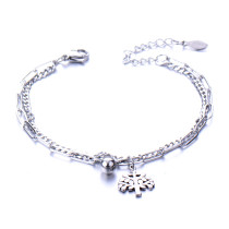 love  life Tree Bell Double Layer Stainless Steel Bracelet for Men and Women Couples Jewelry